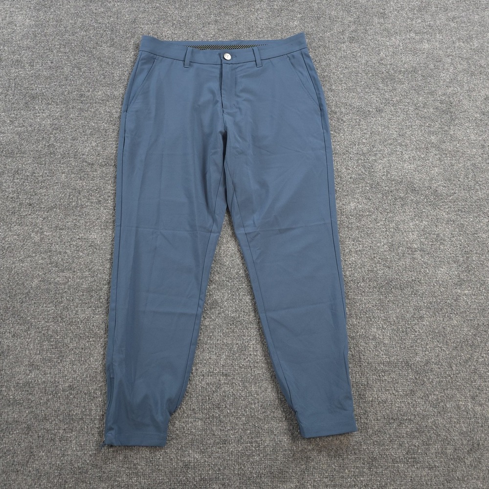 Primo Pants Mens 32 Short Blue Stretch Jogger Zip Ankle Golf Performance Run